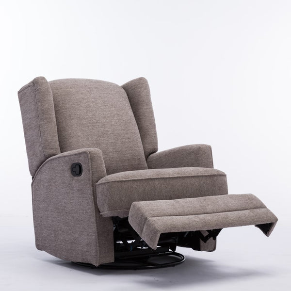Comfort Pointe Serelda Smoke Wingback Swivel Glider Recliner Smoke