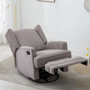 Comfort Pointe Serelda Smoke Wingback Swivel Glider Recliner Smoke