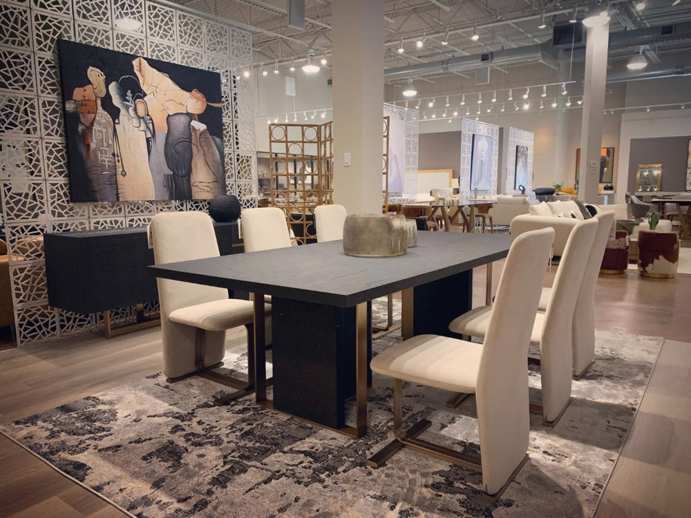 VIG Furniture Tasha Light Beige-Grey Velvet Dining Chairs (Set Of 2) — Plush Foam Seats, Brushed Brass Base, No Assembly VGVC-B2133-LTGRY