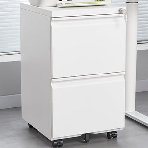 English Elm [requires Assembly] Locking Steel File Cabinet Two Drawers Mobile Wheels Home Office Storage T3625P453425