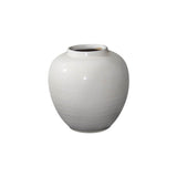 Lilys Creamy White Ceramic Apple Shaped Pot Large 8121-L