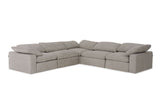 VIG Furniture Divani Casa Corinth - Modern Gray Fabric Sectional Sofa with 3 Power Recliners VGKM-KM.920-GRY