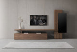 VIG Furniture Modrest Bashia -  Contemporary Walnut + Black Entertainment Center VGWCKS001A-WAL