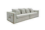 VIG Furniture Divani Casa Mobray - Glam Light Grey Velvet + Gold Sofa VGUIMY524-GRY