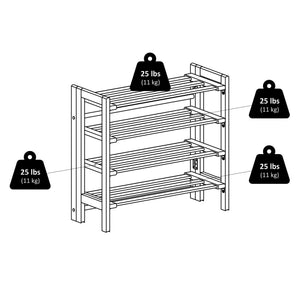 Winsome Wood Clifford 4-tier Shoe Rack - Stackable Wooden Storage Solution For 12+ Pairs, Easy Assembly, Durable Natural Solid Wood 81228-winsome-wood
