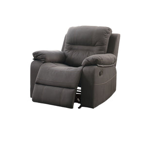 English Elm Contemporary Slate Blue Breathable Leatherette Motion Recliner Chair with Pillow-Top Arms, Glider Rocker, Pine Frame B011P205567