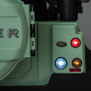 English Elm Licensed Land Rover Defender Ride on Car 24v Dual Motor with Parental Remote Green W1578P339063