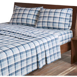 Woolrich Flannel Lodge/Cabin Sheet Set WR20-2045 Blue Plaid