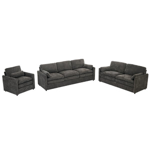 English Elm Cozy Upholstered Sofa Set - Cloud-Like Comfort With Deep Cushions & Stylish Grey Chenille Design N719S001920E