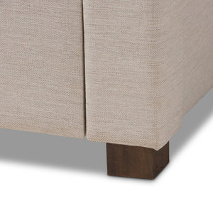 Baxton Studio Baxton Studio Aurelie Modern Storage Bed with Button-Tufted Upholstery and Under-Bed Drawers Beige King CF8622-D-Light Beige-King