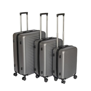 English Elm 2025 Hardshell Abs Luggage Set with Spinner Wheels and Built-in Lock for Secure Travel Gray W2710P453976