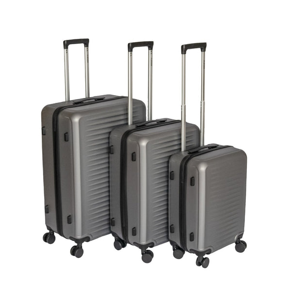 English Elm 2025 Hardshell Abs Luggage Set with Spinner Wheels and Built-in Lock for Secure Travel Gray W2710P453976