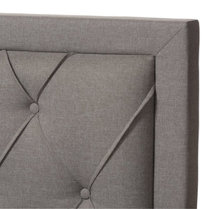 Baxton Studio Baxton Studio Aurelie Modern Storage Bed with Button-Tufted Upholstery and Under-Bed Drawers Grey Queen CF8622-D-Light Grey-Queen