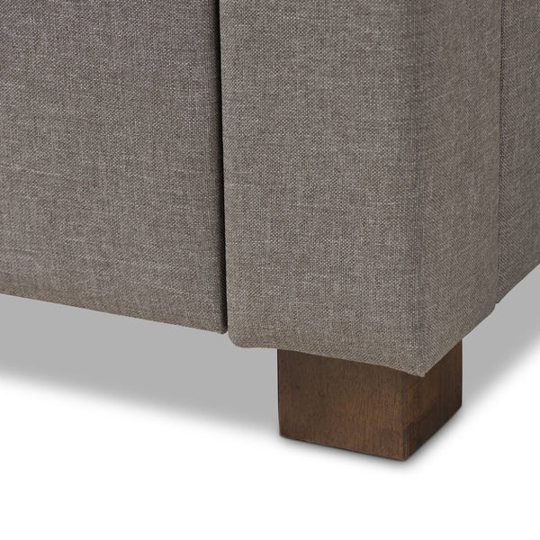 Baxton Studio Baxton Studio Aurelie King Size Storage Bed - Modern Light Grey Upholstered Design with Drawers CF8622-D-Light Grey-King