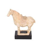 Lilys Pair Of Terra Cotta Horse Black Wooden Base 8129