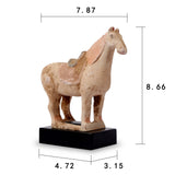 Lilys Pair Of Terra Cotta Horse Black Wooden Base 8129