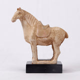 Lilys Pair Of Terra Cotta Horse Black Wooden Base 8129