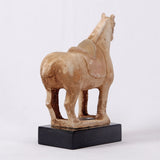 Lilys Pair Of Terra Cotta Horse Black Wooden Base 8129