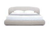 Modrest Lambert - Modern Beige Fabric Upholstered Bed