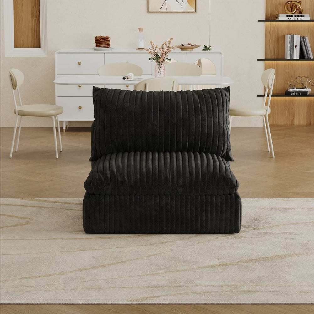English Elm Cloud Modular Corduroy Sofa Deep Feather Seat Cushions Frameless Living Room Sectional W2824P324522