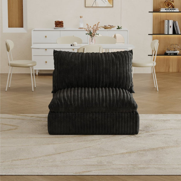 English Elm Cloud Modular Corduroy Sofa Deep Feather Seat Cushions Frameless Living Room Sectional W2824P324522