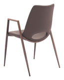 Desi Dining Chair - Set of 2 Brown & Walnut 109730 Zuo Modern