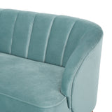 Christopher Knight Home® - Noble House - Amaia Mid-Century Modern Velvet Sofa With Seashell Backrest