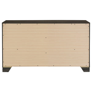 English Elm Funston Brown Oak 6-Drawer Dresser - Stylish Storage Solution For Modern Bedrooms & Decor Accents B062P375572