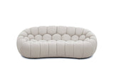 VIG Furniture Divani Casa Yolonda - Modern Curved Beige Fabric Loveseat VGEV2126C-LOVE-C-01