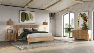 VIG Furniture Modrest Mikala - Modern Natural Oak Bedroom Set VGWDMIL-SET