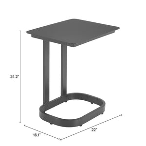 Zuo Modern Friss End Table - Modern Aluminum Design For Versatile Living Spaces, Perfect For Hospitality Use Black Aluminum 704067-zuo-modern