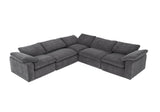 VIG Furniture Divani Casa Corinth - Modern Dark Gray Fabric Sectional Sofa with 3 Power Recliners VGKM-KM.920-CHAR