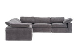 VIG Furniture Divani Casa Corinth - Modern Dark Gray Fabric Sectional Sofa with 3 Power Recliners VGKM-KM.920-CHAR