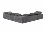 VIG Furniture Divani Casa Corinth - Modern Dark Gray Fabric Sectional Sofa with 3 Power Recliners VGKM-KM.920-CHAR