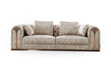 VIG Furniture Divani Casa Dosie - Transitional Beige Velvet Sofa Set VGBN-S-9368-SET-BGE