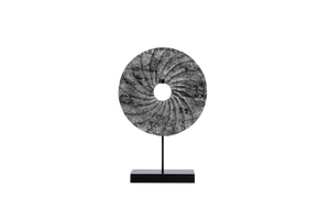 Lilys Blue Spiral Jade Statue With Base 8132