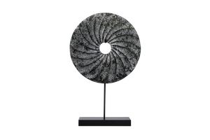 Lilys Blue Spiral Jade Statue With Base 8132