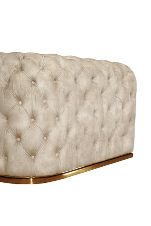 VIG Furniture Divani Casa Dosie - Transitional Beige Velvet Sofa Set VGBN-S-9368-SET-BGE