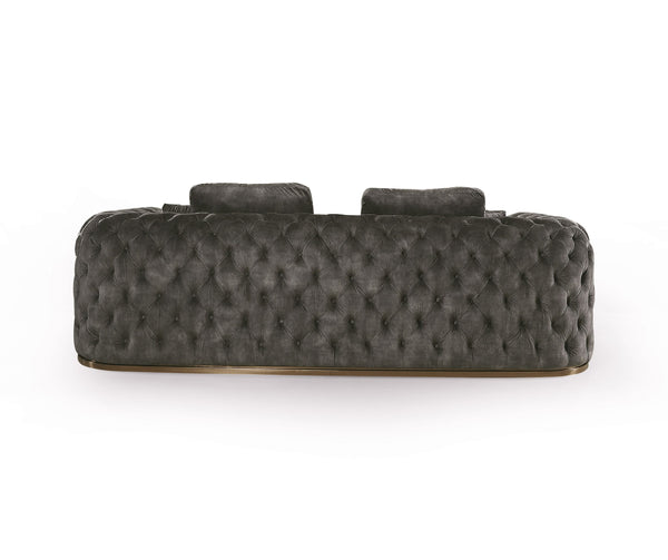 VIG Furniture Divani Casa Dosie - Transitional Grey Velvet Sofa Set VGBN-S-9368-SET-GRY