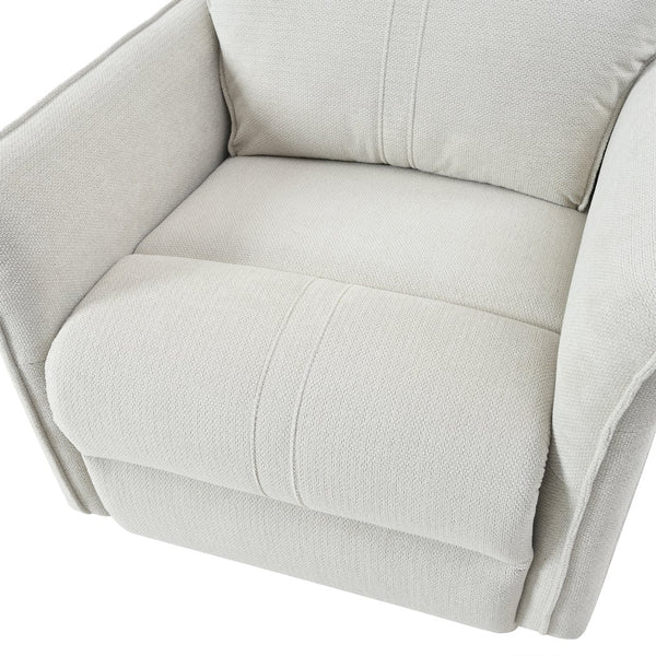 English Elm 270° 270° Power Swivel Recliner Chair with USB Ports, 30° Rocking, 95–150° Recline for Small Spaces Light Gray W1028S00041