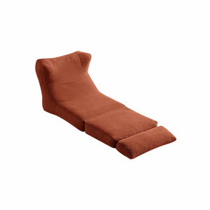English Elm Cloud Corduroy Sleeper Chair Foldable High Density Foam Seat for Small Space Living Orange W1765P448612
