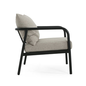 English Elm Christopher Knight Home® - Leora Weather-Resistant Round Tube Sofa Chair 2-Pack, Beige Cushions, Aluminum Frame, 400lb Capacity N775P180132B