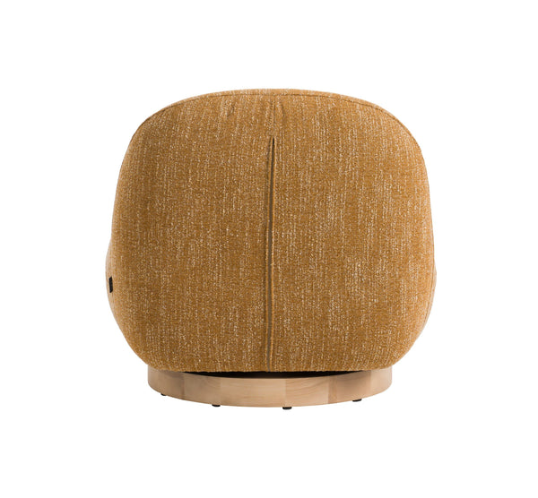 VIG Furniture Modrest Renee - Modern Mustard Fabric Swivel Accent Chair VGKK-KF.A1157-MUST