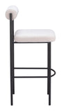 Livorno Barstool - Set of 2 Ivory 109812 Zuo Modern