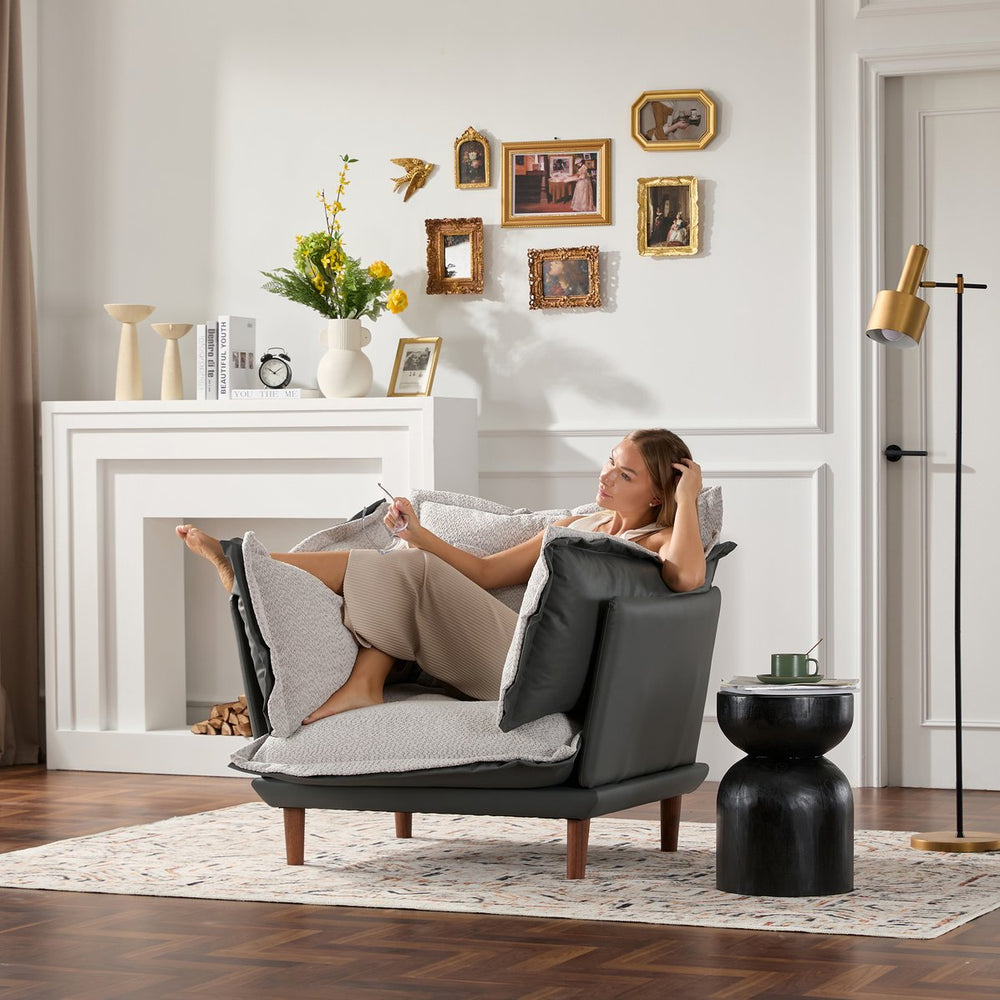 English Elm Modern Chenille Oversized Armchair - Plush Accent Chair For Cozy Living Room, Bedroom & Study W2997P236168