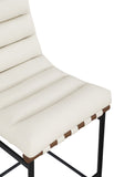 Burke Cream Vegan Leather Counter Stool 813Cream-C Meridian Furniture