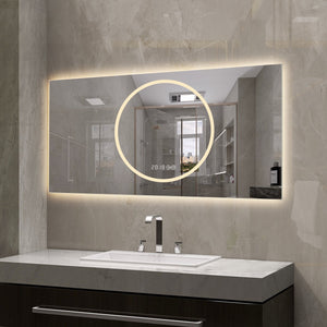 English Elm 48*24 Inch Led Bathroom Mirror - Anti-Fog, Dimmable Vanity Mirror With 3 Colors, Modern Design! W2709P380636
