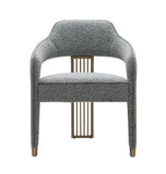 VIG Furniture Modrest Kasem - Modern Grey Fabric + Gold Dining Chair VGMF-D1204-GRY