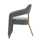 VIG Furniture Modrest Kasem - Modern Grey Fabric + Gold Dining Chair VGMF-D1204-GRY