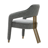 VIG Furniture Modrest Kasem - Modern Grey Fabric + Gold Dining Chair VGMF-D1204-GRY